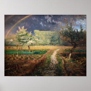 Jean-Francois Millet - Lente in Barbizon Poster