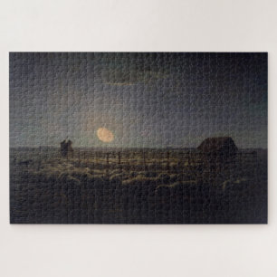 Jean-Francois Millet - Sheepfold, Moonlight 1860 Legpuzzel