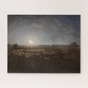 Jean-Francois Millet - Sheepfold, Moonlight 1872 Legpuzzel