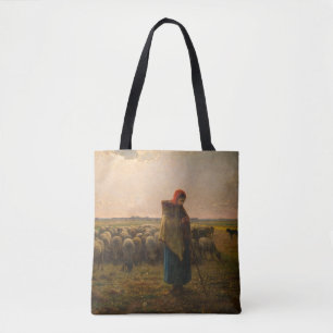 Jean-Francois Millet - Shepherdess and Flock 1863 Draagtas