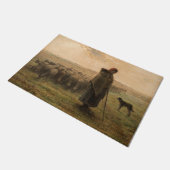 Jean-Francois Millet - Shepherdess and Flock 1865 Deurmat (Schuin)