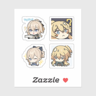 Jean Genshin Impact 4 Sticker Set