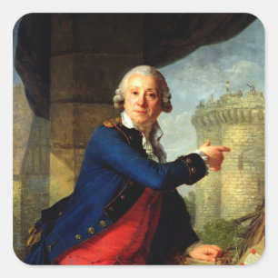Jean-Henri Chevalier de Latude, 1789 Vierkante Sticker