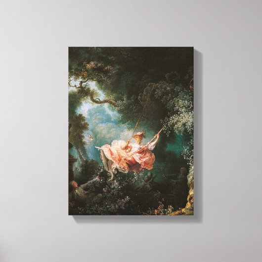 Jean-Honor Fragonard The Swing Canvas Afdruk (Voorkant)