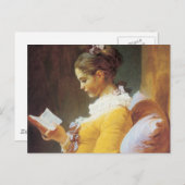 Jean-Honore Fragonard De lezer Briefkaart (Voorkant / Achterkant)