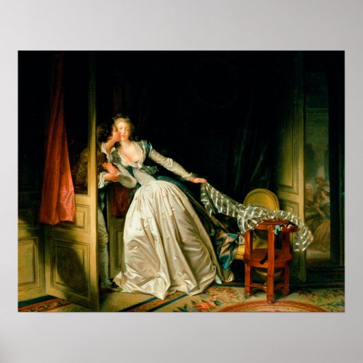 Jean-Honore Fragonard: De Stolen Kiss Poster (Voorkant)