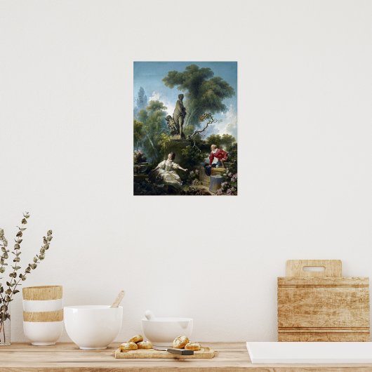 Jean-Honoré Fragonard De vooruitgang van de liefde Poster (Keuken)