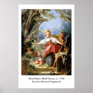 Jean-Honoré Fragonard's Blind Man Bluff Game Poster