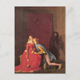 Jean Ingres- Francesca da Rimini en Paolo Malatest Briefkaart