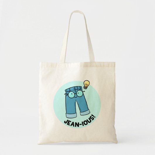 Jean-ious Denim Pants Pun Canvas tas (Voorkant)