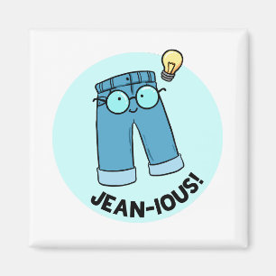 Jean-ious Denim Pants Pun Magnet Magneet