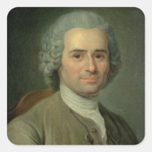 Jean-Jacques Rousseau Vierkante Sticker