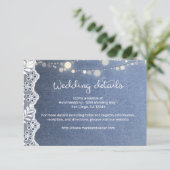 Jean & Lace Wedding Details V2 Informatiekaartje (Staand voorkant)