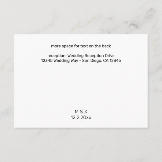 Jean & Lace Wedding Details V2 Informatiekaartje (Achterkant)