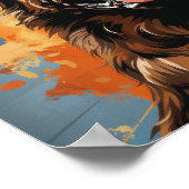 Jean-Leandro de Belg Malinois Eating a Flip-Fl Poster (Hoek)