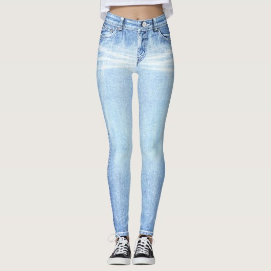 Jean Leggings Imprimés Tous Effets Super Light Was (Devant)