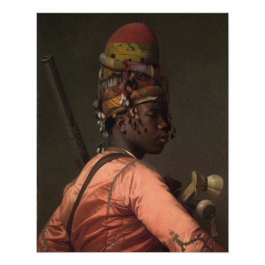 Jean-Leon Gerome Black Bashi-Bazouk ca 1869 Perfect Poster (Voorkant)