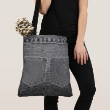 Jean Look 'Black & White' Boodschappenmand
