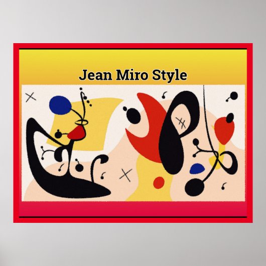 Jean Miro Style Poster (Voorkant)