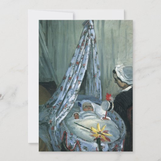 Jean Monet in Zijne Cradle door Claude Monet Invit (Voorkant)