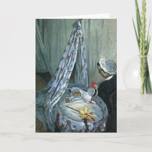 Jean Monet in Zijne Cradle door Claude Monet Kaart (Voorkant)