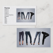jean-pants-vector-10031601-groot, Naam, Adres... Visitekaartje (Voorkant / Achterkant)