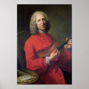 Jean-Philippe Rameau met een Violin Poster