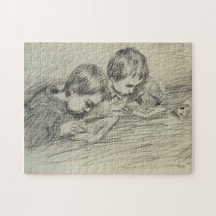 Jean-Pierre Hoplanné en Michel Drawing Monet Fine Legpuzzel