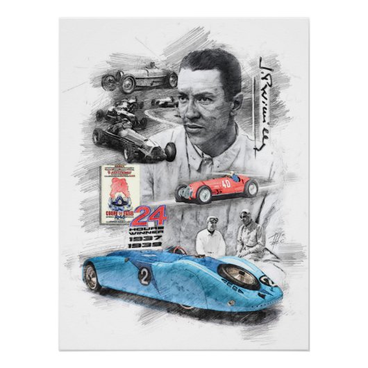 Jean-Pierre Wimille Perfect Poster (Voorkant)