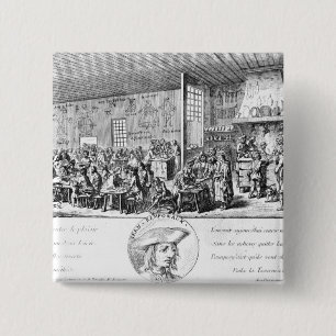 Jean Ramponneau's Tavern Vierkante Button 5,1 Cm