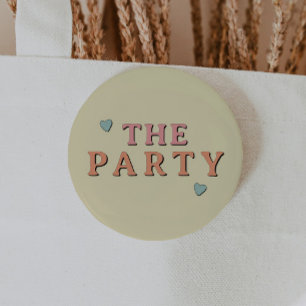 JEAN Retro 70's The Party Bachelorette Group Ronde Button 5,7 Cm