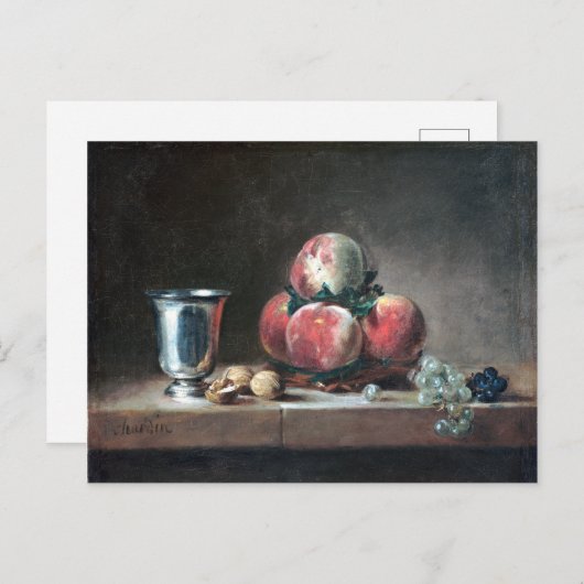Jean-Siméon Chardin leeft nog steeds met perziken Briefkaart (Voorkant / Achterkant)
