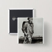 Jean Valjean Vierkante Button 5,1 Cm (Voorkant /achterkant)