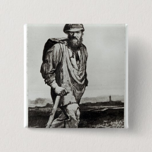 Jean Valjean Vierkante Button 5,1 Cm (Voorkant)