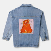 Jean Veste avec Comical Orange Cat (Verso)