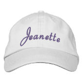 Jeanette Name Geborduurde Pet (Voorkant)
