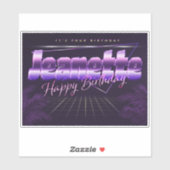 Jeanette Nom Prénom Date de naissance de Sticker (Feuille)