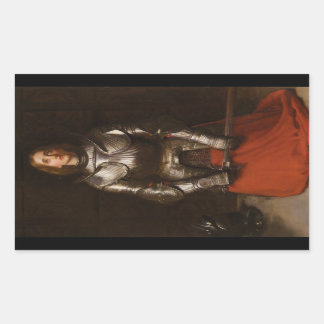 Jeanne d'Arc, 1865, John Everett Millais Rechthoekige Sticker