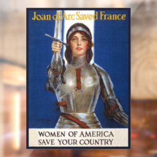 Jeanne d'Arc: De dienstmeid van Orléans, ridder he Raamsticker