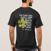 Jeanne d'Arc helpt arme mensen T-shirt (Achterkant)