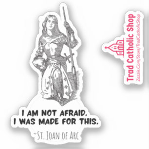 Jeanne d'Arc Ik ben niet bang voor het katholieke Sticker