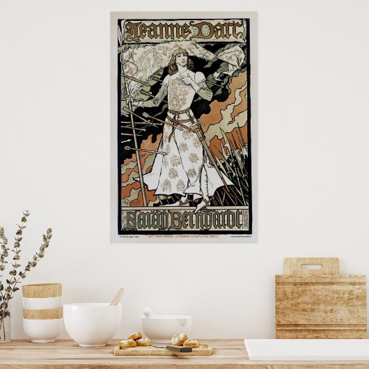 Jeanne d'Arc ~ Sarah Bernhardt Poster (Keuken)