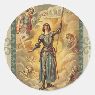Jeanne d'Arc St. Michael Angels Soldaat Ronde Sticker