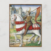 Jeanne d'Arc te paard Briefkaart (Voorkant)