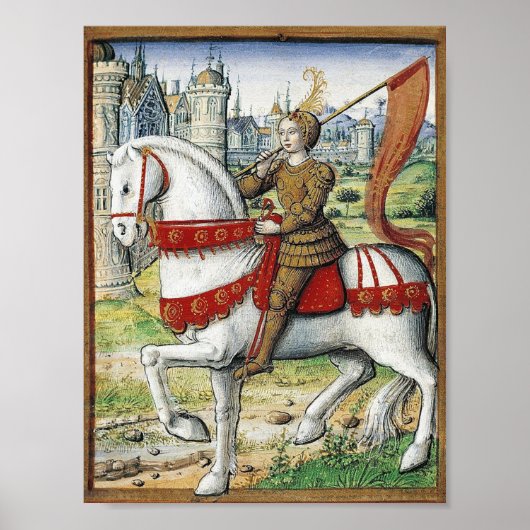 Jeanne d'Arc te paard Poster (Voorkant)