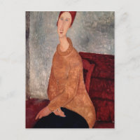 Jeanne Hebuterne in een Gele Jumper, 1918-1919