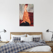 Jeanne Hebuterne in een Gele Jumper, 1918-1919 Canvas Afdruk (Insitu (Slaapkamer))