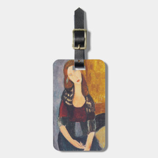 Jeanne Hebuterne portret van Amedeo Modigliani Bagagelabel