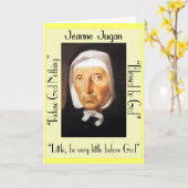 Jeanne Jugan haalt Wenskaarten aan Kaart (Gele Bloem)