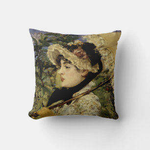 Jeanne: Lente 1881 van Manet Kussen